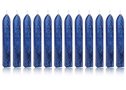 12Pcs Sealing Wax Sticks with Wicks for Wax Seal Stamp (12 Count)