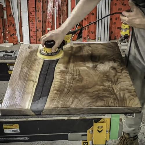 White Buffing Pad with Hook and Loop Back for Wood and Epoxy