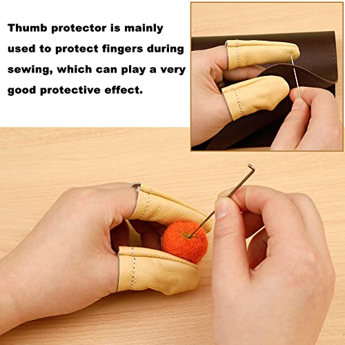 3 Pairs Leather Finger Protector Leather Thimble