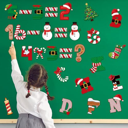 176 Pcs Christmas Bulletin Board Decorations Letters Numbers (176 Count)