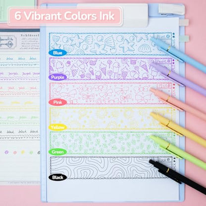 6 Pcs Color Pens for Journaling 0.5mm Fine Point Colored Gel Ink Pen (6 Count)