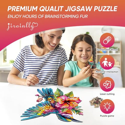 Wooden Puzzles for Adults Hummingbirds 200 Pieces Jigsaw Puzzle (200 Count)