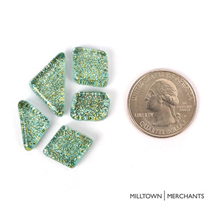 Mermaid Green Glitter Mosaic Tile Pieces
