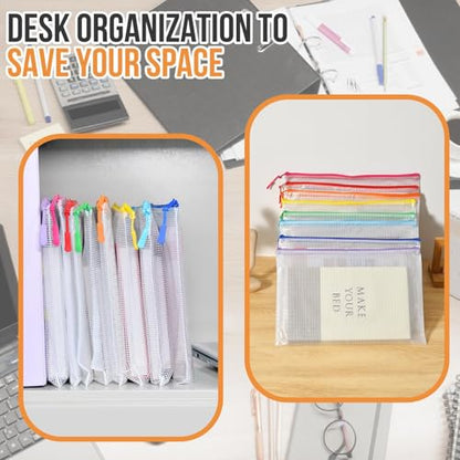 24pcs Mesh Zipper Pouch Bags
