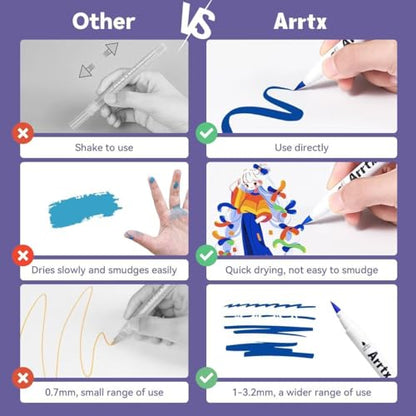 30 Colors Acrylic Paint Pens for Rock Painting
