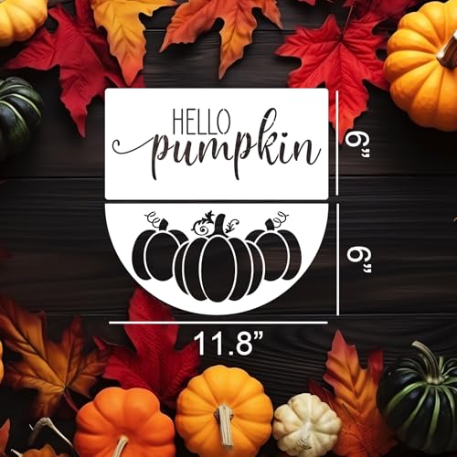 Fall Stencils for Crafts Reusable 12" Fall Stencils for Painting on Wood (18 Count)