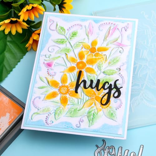 3D Embossing Folders Daffodil Clear Textured for Card Making