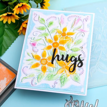 3D Embossing Folders Daffodil Clear Textured for Card Making