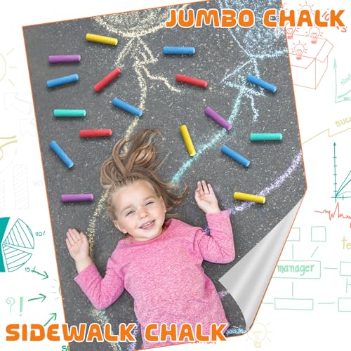 20 Pcs Sidewalk Chalks for Kids Non Toxic Jumbo Chalk for Party Gift Outdoor Art Classroom Play Painting (20 Count)