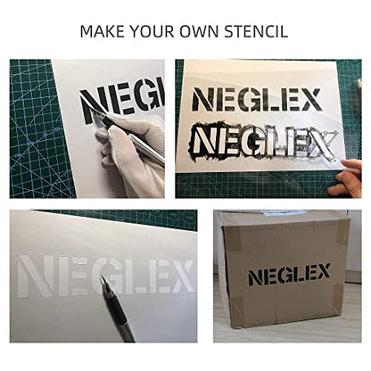 16PCS 6 Mil Blank Mylar Stencil Sheets (16 Count)