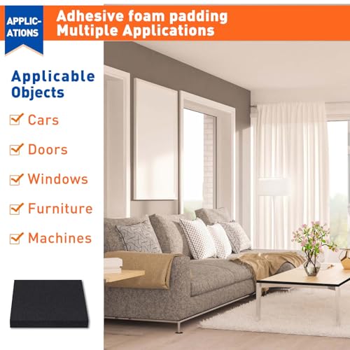 8Pcs Adhesive Foam Padding 1 (8 Count)
