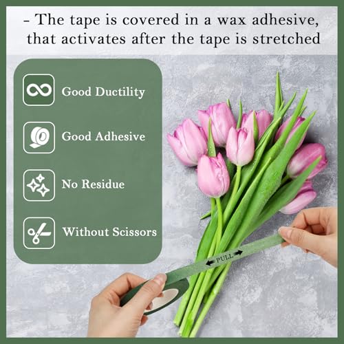 8 Rolls Floral Tape (720 Foot)