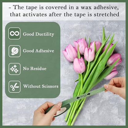 8 Rolls Floral Tape (720 Foot)