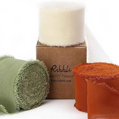 Fall Ribbon 1.5 inch x 30 Yard Handmade Silk (90 Foot)
