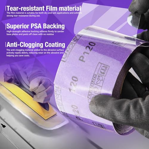 400 Grit PSA Purple Ceramic Sandpaper Roll 2