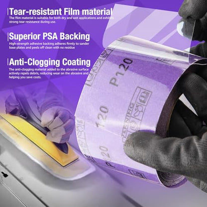 400 Grit PSA Purple Ceramic Sandpaper Roll 2