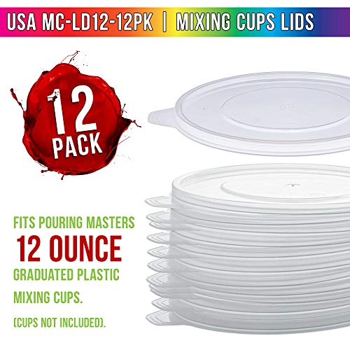 12 Pack Mixing Cup Lids for 12 Oz