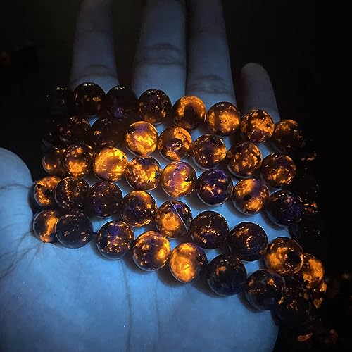 58pcs 6mm Natural Flame Yooperlite Stone Beads Round Healing Energy Power Stone Beads for Jewelry Making DIY Bracelet Necklace Earrings 15"
