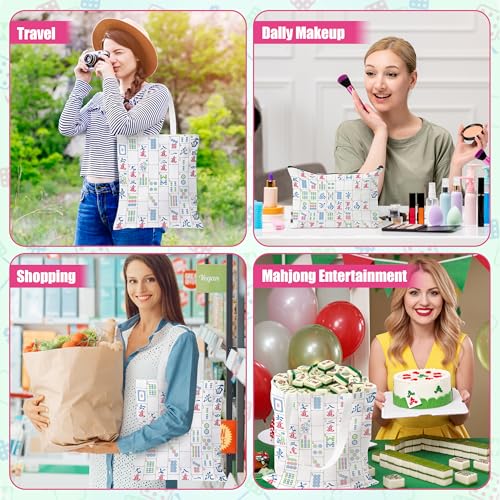 Aesthetic Mahjong Canvas Bag Set