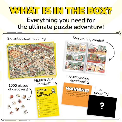 Jigsaw Puzzles 1000 Pieces with Storytelling Comics (1000 Count)