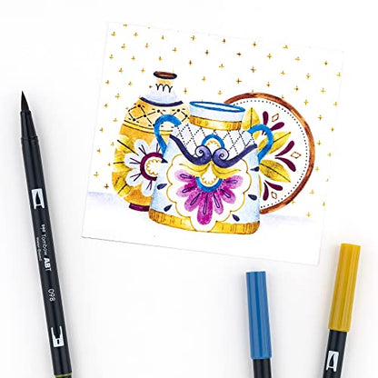 56186 Dual Brush Pen Art Markers (10 Count)
