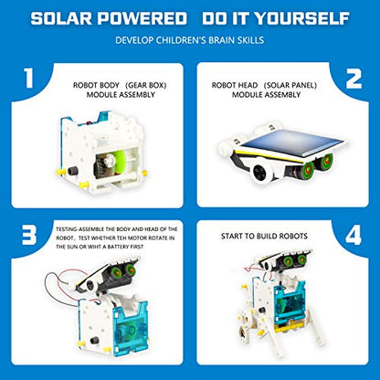 STEM 13-in-1 Solar Power Robots Toy,Educational Experiment DIY Robotics Kit