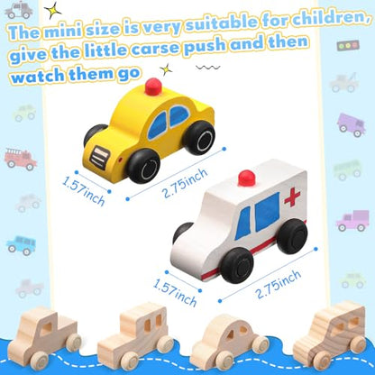 20 Pcs Wood DIY Car Toys (20 Count)