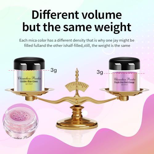 10 Colors Chameleon Mica Powder Color Shift Pigment Powder for Epoxy Resin Painting Soap Making Bath Bombs Candle Making Slime