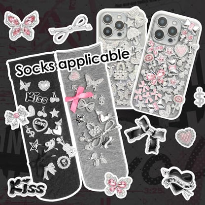 100 Pcs Big Junk Case Charms Kit for Phone Cases & Socks & Shoes