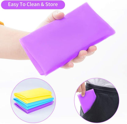 3 Pack Silicone mat Large Silicone Sheets for Crafts, Liquid, Resin Jewelry Casting Molds Mat, Silicone Placemat 15.7” x 11.8” (Blue& Purple & Yellow) - Crafty Corner