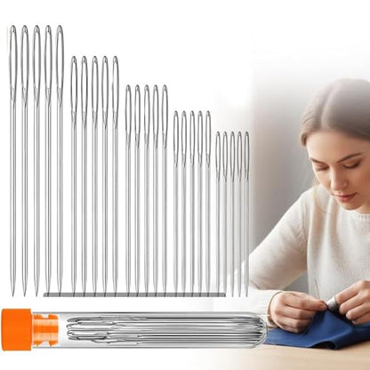 30 PCS Big Eye Steel Sewing Needles Kit (30 Count)