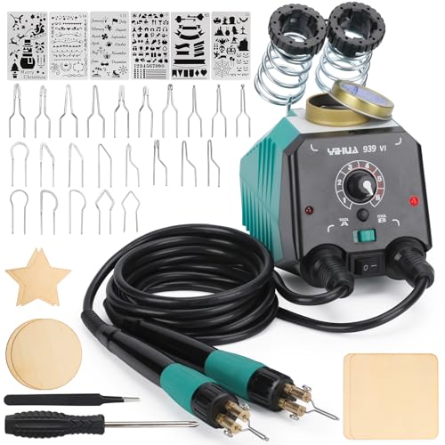 939 VI Dual Wood Burning Pen Wood Burning Kit with 23 Wire Nib in Varied Shapes