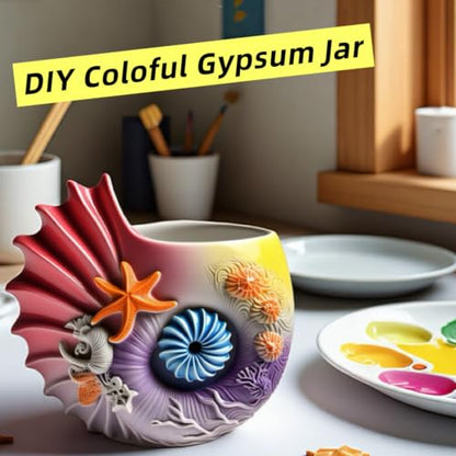 Sea Animal Candle Holder Resin Molds Silicone Epoxy Resin Jar Conch Shell Shaped Plaster Candle Holder Wax Molds