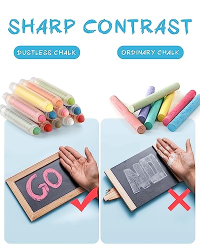 Dustless Chalk for Kids with Holder (12 Count)