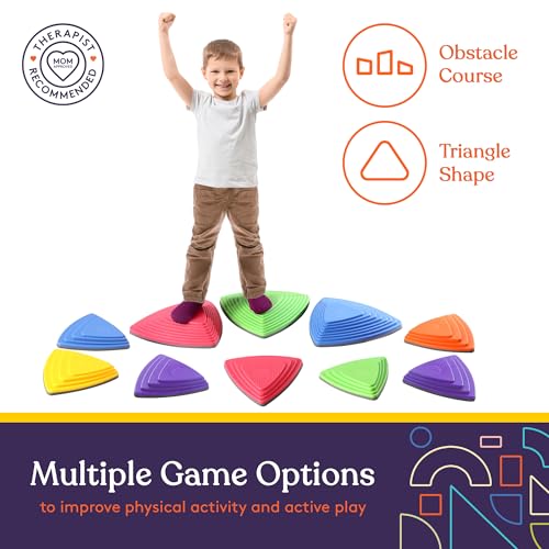 10 Stepping Stones for Kids Indoor and Outdoor Balance Blocks Promote Coordination