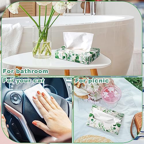 24 Packs 960 Sheets Tissue Cube Car Facial Boxes Disposable Facial Travel Tissues Holder Soft Watercolor Boxes 2 Ply 40 Sheets for Wedding Household Car Kitchen Bathroom
