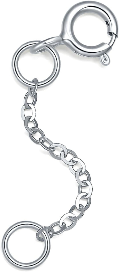 ZHOU LIU FU 18K/750 Real White Gold Extender for Necklace Bracelet Anklet Extenders for Jewelry Gold Extension for Women Men Durable Adjustable Chain Accessories 0.98Inch/2.5cm C218898