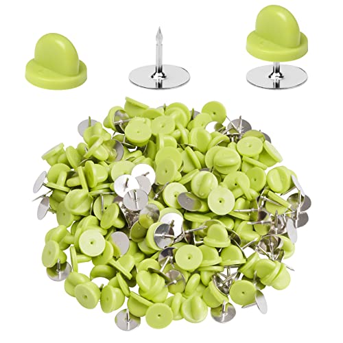 400pcs PVC Rubber Pin Backs Heliltd Butterfly Clutch Pins Tie Tacks Blank Pins for Uniform Badges Backing Holder Clasp Lapel Pin Enamel Pins