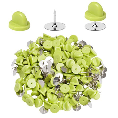 400pcs PVC Rubber Pin Backs Heliltd Butterfly Clutch Pins Tie Tacks Blank Pins for Uniform Badges Backing Holder Clasp Lapel Pin Enamel Pins
