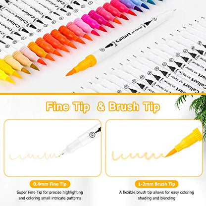 72 Colors Double Tip Brush Pen Art Markers for Adult Coloring Books (72 Count)