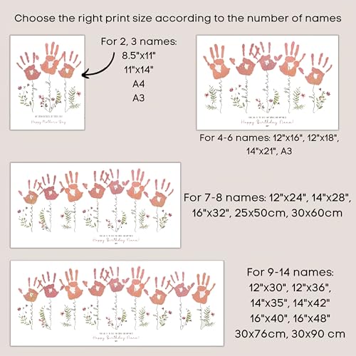 Mother's Day Handprint Art Personalized Grandma's Garden Crafts For Grandma From Kids