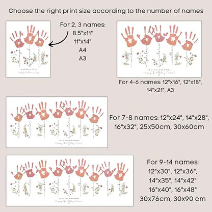 Mother's Day Handprint Art Personalized Grandma's Garden Crafts For Grandma From Kids