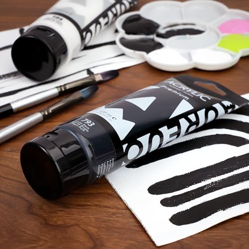White and Black Acrylic Paint (8 Fl Oz)