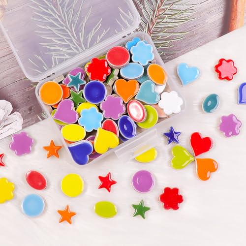 170g Ceramic Mosaic Tiles Pieces (150 Count)