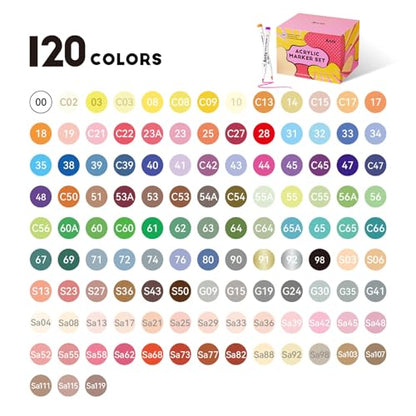 120 Colors Markers Paint Pens