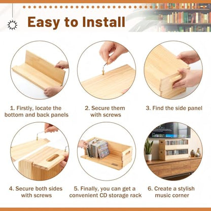 2 Set Wooden CD Storage Box (2 Count)