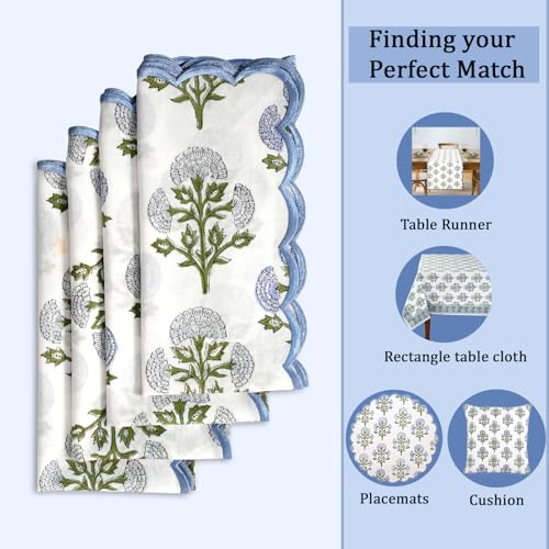Hand Block Print Cloth Napkins (4 Count)