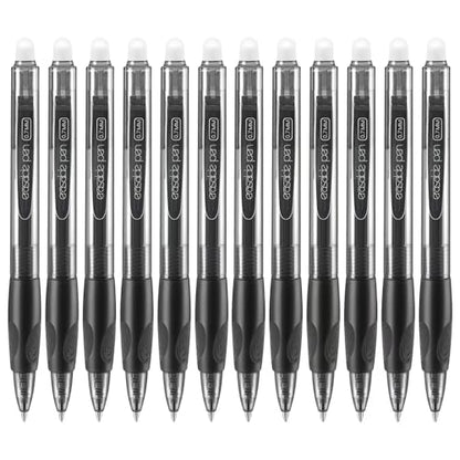 Erasable Pens Click Fine Point 0.7 mm Retractable Erasable Gel Pens for Completing Sudoku and Crossword Puzzles 12 Pack (12 Count)