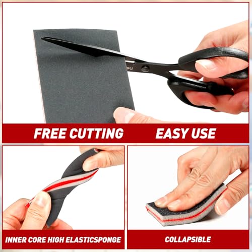 24 PCS Sanding Sponge Block 400 Grit Wet Dry Sandpaper for Wood Metal