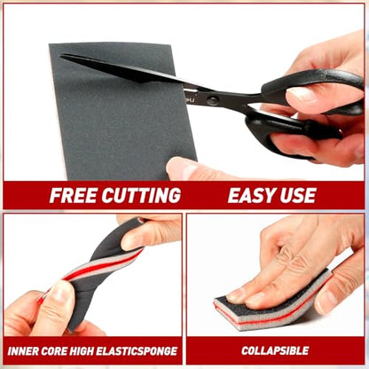 24 PCS Sanding Sponge Block 400 Grit Wet Dry Sandpaper for Wood Metal